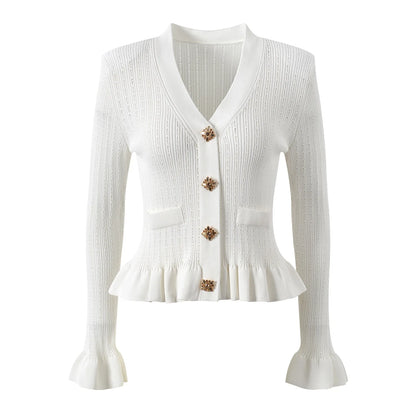 ZJYT Elegant Women's Flare Sleeve Sweater Long Mermaid Skirt 2 Piece Matching Set Knitted Suit Autumn Winter Party Outfit White