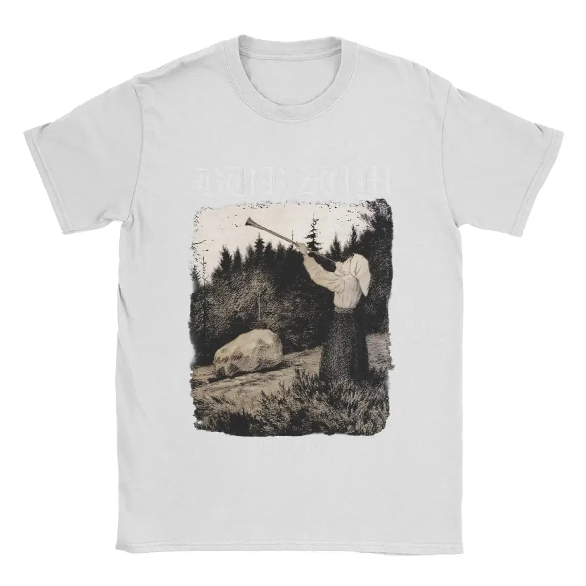 Burzum Blow The Trumpet T Shirts Versatile Cotton Vintage Short Sleeve Daily Men Women Amusing Harajuku Streetwear Unisex Tops