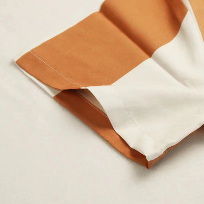 Striped Shirt For Men 3d Print Short Sleeve Hawaiian Shirt Beach Casual Shirts Men Clothing Loose Oversized Button Lapel T-Shirt