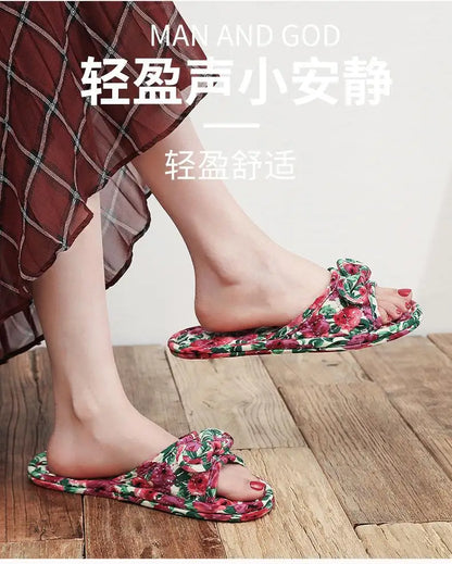 2024 Cotton Shoes Women Household Slippers Indoor Floor Flip Flops Summer Simple Mute Slides Home Sandals Zapatos De Mujer