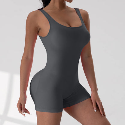 Women's Sexy Backless Tank Rompers Top Bodycon One Piece Halter Sleeveless Bodysuit Short Jumpsuits