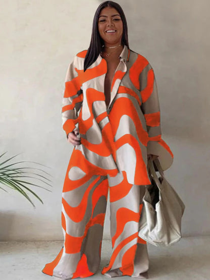 2 Piece Sets Outfits Loose T-shirt Long Pants Casual Elegant Woman Sets Female Fashion Suits Plus Size Free Shipping Wholesale