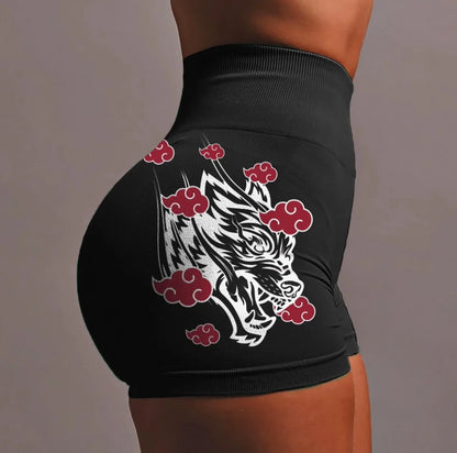 Women Shorts Yoga Wolf Seamless Gym Shorts Women Summer Workout Short Legging Sport Wear Fitness Outfits Gym Yoga Run Shorts