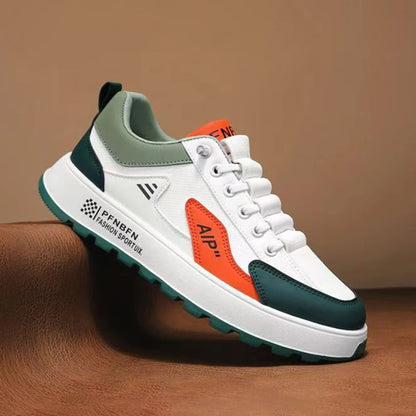 2025 Sneaker Men Designer Sport Shoes Fashion Casual Microfiber Leather Fabric Breathable Height Increased Flat Platform Shoes