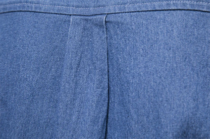 AIOPESON Autumn New Cotton Men's Denim Shirt Solid Color Single Pocket Casual Long Sleeve Shirt Autumn Jeans Shirt for Men