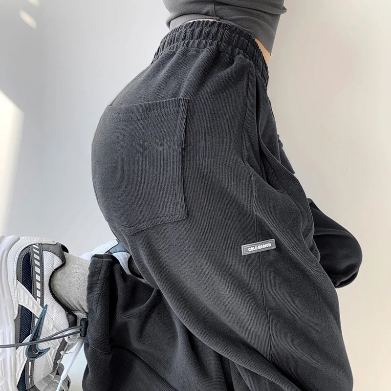 Spring Season Thin High Waist American Letter Loose Sports Pants Women Casual Bottoming Trousers Underwear Women Clothes