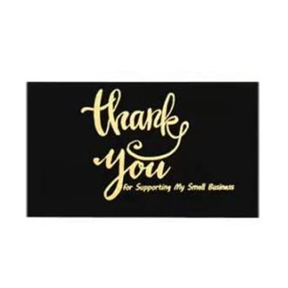 10-50pcs Black Bronzing Thank You Card Greeting Thank You Thank You For Your Order Business Greeting Cards Invitations Gift Card