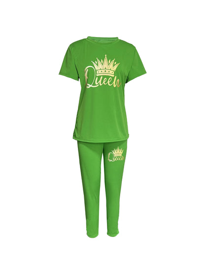 2024 AliExpress Europe and America New Summer Plus Size Women's Printed Comfortable Casual Set