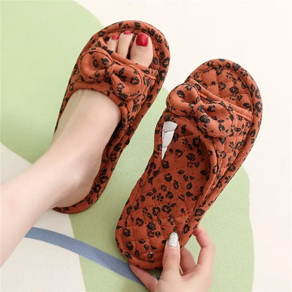 2024 Cotton Shoes Women Household Slippers Indoor Floor Flip Flops Summer Simple Mute Slides Home Sandals Zapatos De Mujer