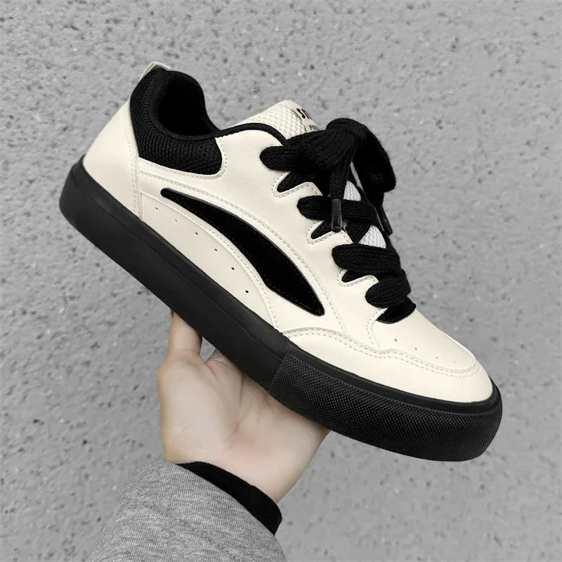 2025 Chunky Sneakers  Autumn Fashion Low Top Lace Up Running Shoes Comfortable Flat Casual Walking Shoes Tenis Masculino