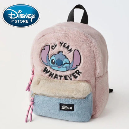 10style Disney Stitch Plush Bag Children's Backpack Anime Lilo & Stitch Shoulder Bag Handbag Bag Messenger Bag Birthday Gifts