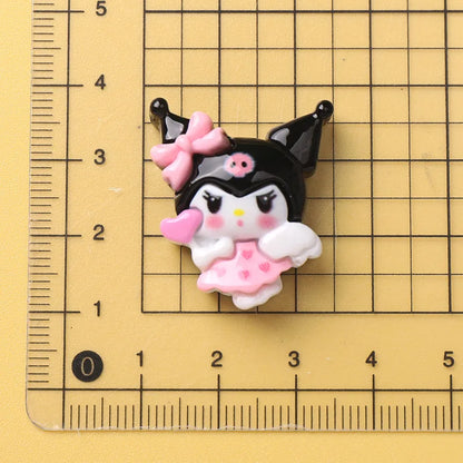 10 Pcs New Kawaii Cartoon Animal Kitten Puppy Rabbit Series Resin Scrapbook  DIY Jewelry Hairpin Headrope Decoration Crafts A21