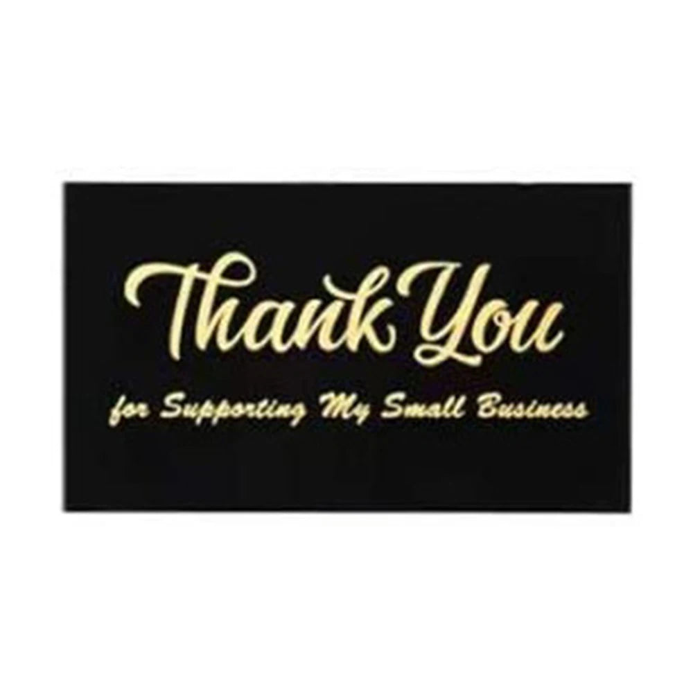 10-50pcs Black Bronzing Thank You Card Greeting Thank You Thank You For Your Order Business Greeting Cards Invitations Gift Card