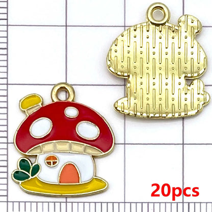 20pcs Thanksgiving Charms Alloy Turkey, Maple Leaf, Pine Cone, Scarecrow, Pumpkin Pendants for DIY Jewelry Making Accessories