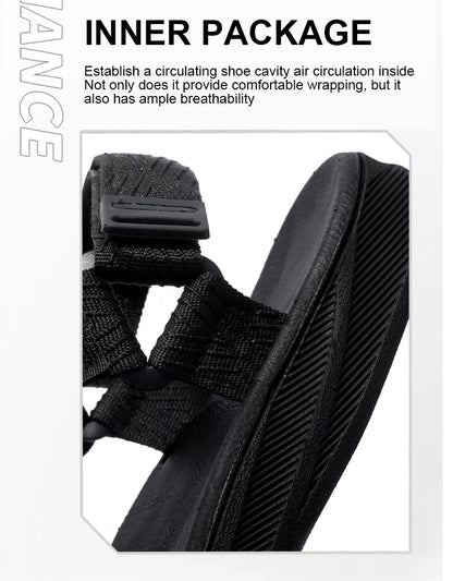 Summer Outdoor Wadable Sandals Man Arch Support Yoga Mat Insole Gladiator Open Beach Slippers Antiskid Durable Flat Men Shoe
