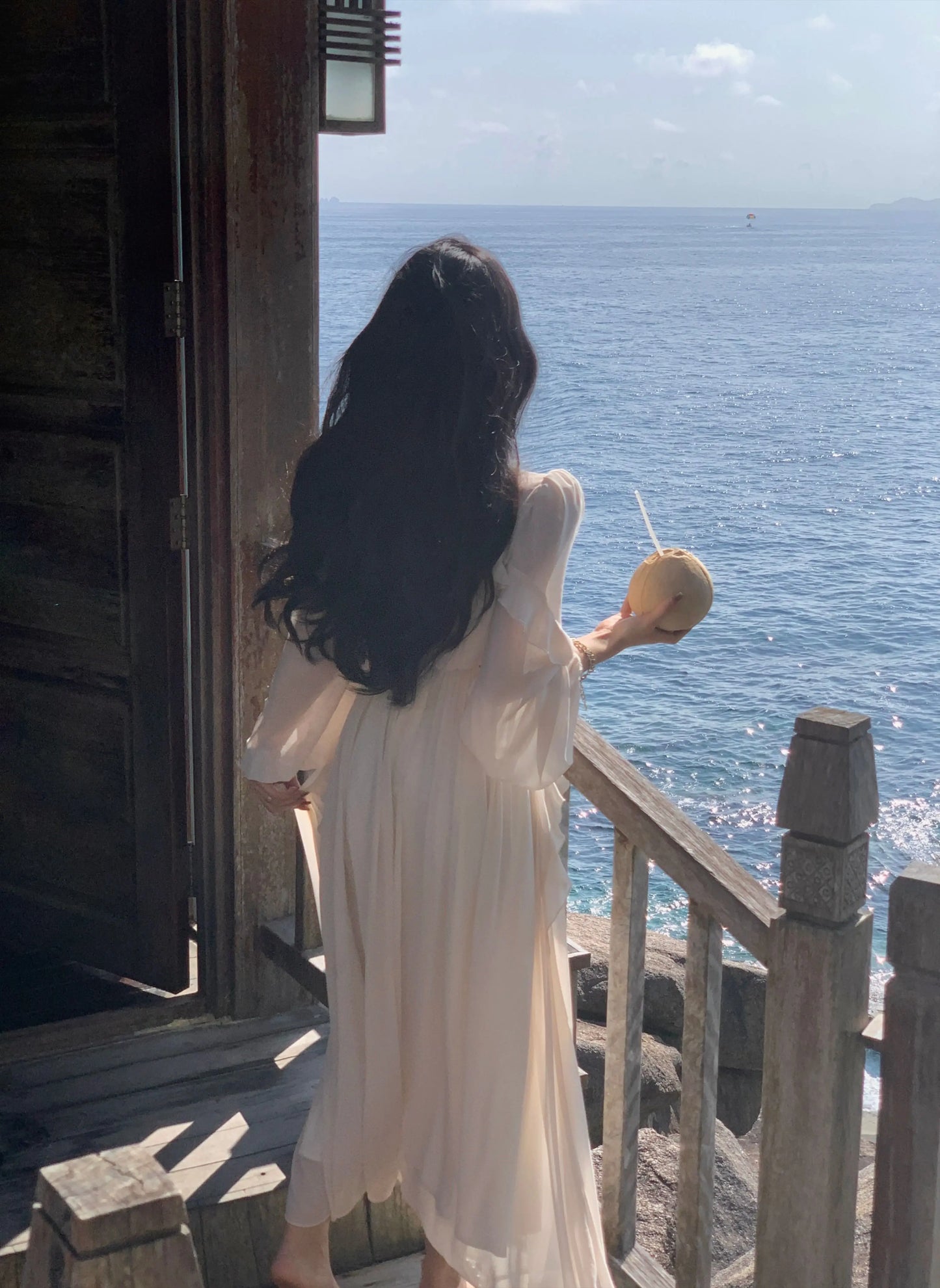 Beach Style Chiffon Y2k Mini Dress Office Lady Casual Long Sleeve Elegant One Piece Dress Korean Fashion Clothing Summer 2023