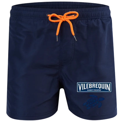 2025 new luxury beach shorts quick-drying men's swimsuit summer swimming trunks sports fitness running three-quarter pants men's
