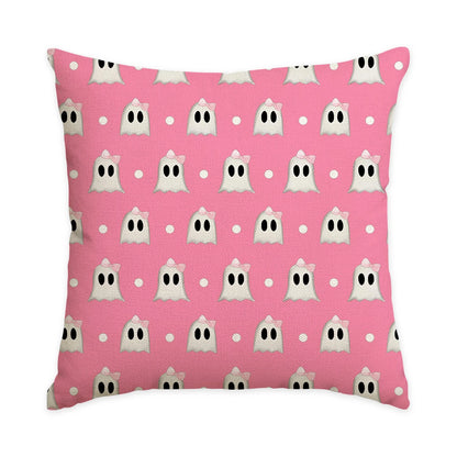 1/4pcs Halloween Pillow Cover, Halloween Night Cute Ghost Cushion Cover, Decorative Sofa, Living Room, Bedroom Cushion Cover