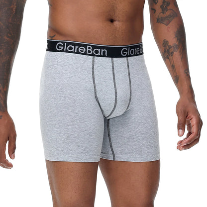 4pcs Set Mid-Long Boxer Shorts Men's Underwear Cotton Breathable Male Underpants for Men Homme Boxershorts Slips Soft Panties
