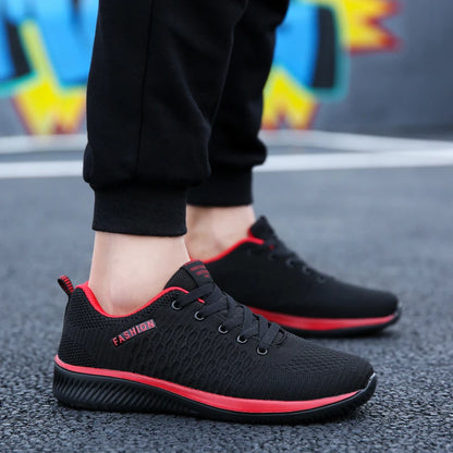 2025 Men Running Walking Knit Shoes Fashion Casual Sneakers Breathable Sport Athletic Gym Lightweight Men Sneakers Casual Shoes
