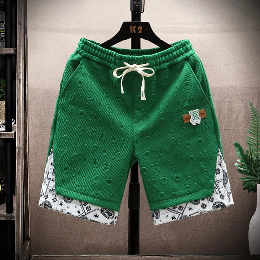 Top selling men's high-quality trendy printed shorts for spring and summer 2025, five quarter shorts, casual shorts