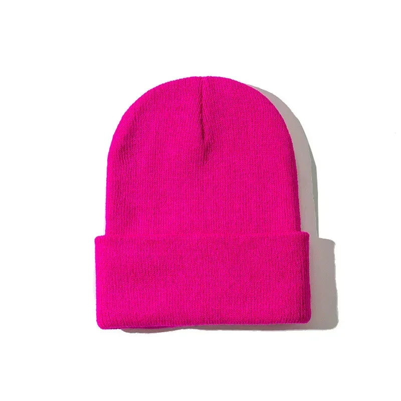 2019 Winter Hats for Woman Beanies Knitted Solid Cute Hat Girls Autumn Female Beanie Caps Warmer Bonnet Ladies Casual Cap Man