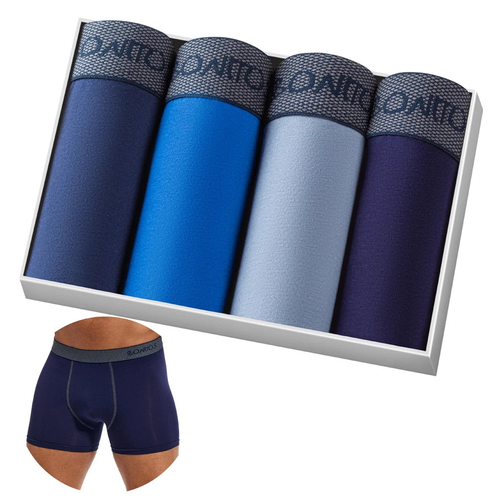 4pcs Boxers Men's Panties Underpants Man Boxer Underwear Cotton for Male Underpants Man Cotton Large Size Lot Soft