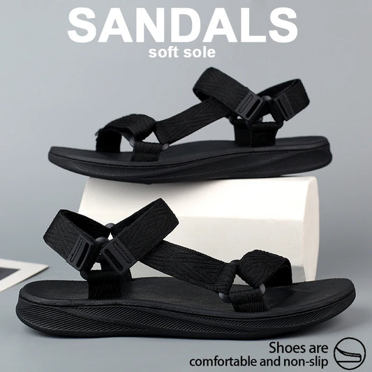 Summer Outdoor Wadable Sandals Man Arch Support Yoga Mat Insole Gladiator Open Beach Slippers Antiskid Durable Flat Men Shoe