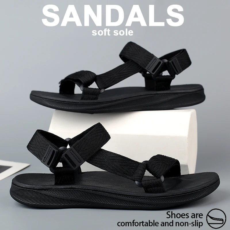 Summer Outdoor Wadable Sandals Man Arch Support Yoga Mat Insole Gladiator Open Beach Slippers Antiskid Durable Flat Men Shoe