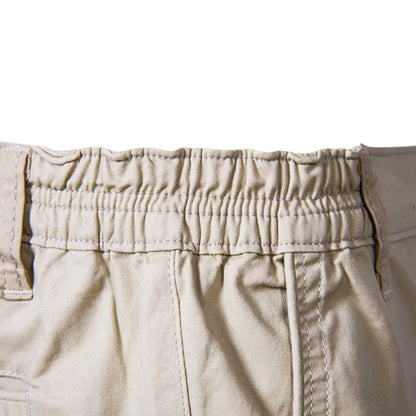 AIOPESON Summer 100% Cotton Solid Shorts Men High Quality Casual Business Social Elastic Waist Men Shorts 10 Colors Beach Shorts