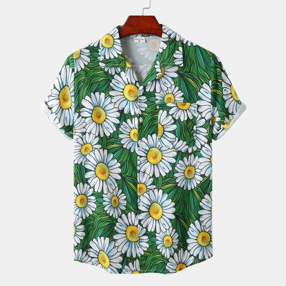Summer Rainbow Men's Vocation Lapel Camisa Oversized Hawaiian Shirts 3d Print Fashion Men Women Beach Short-sleeved Blouse Tops