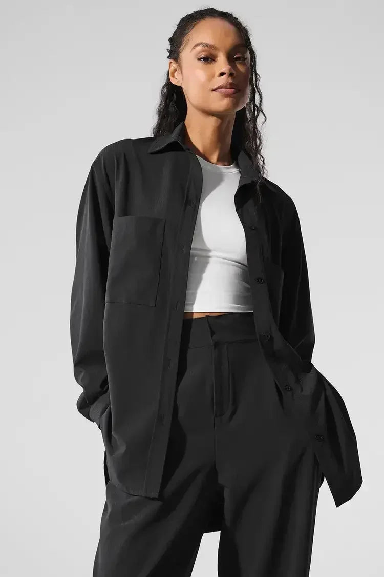 2025 AL Shirt Ladies Sport Fitness Sport Loose Comfortable pocket Shirt Jacket Fashion Versatile Summer Sun Protection shirt top