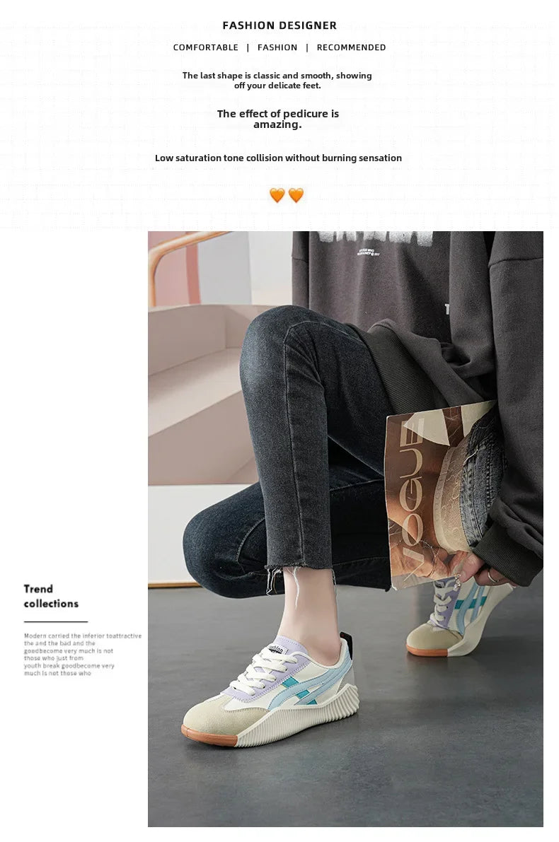 Women's Spring 2025 New Casual Sports Shoes Women Sneakers Round Toe High Quality Shoes Ladies Platform Shoes