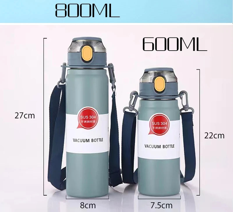 Stainless Steel Thermo Bottle Thermal Water Bottle Large Capacity Tumbler Portable Cold Hot Drinks Thermos Cup Fitness Cold Hot