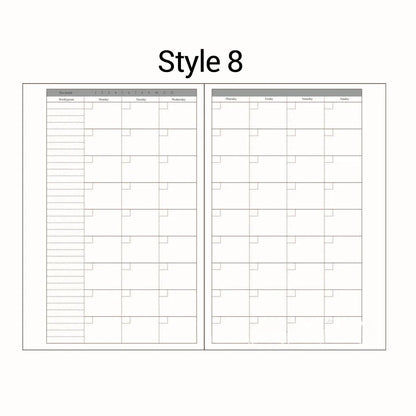 A5 A6 Loose Leaf Notebook Refill Spiral Binder Inner Page Diary Weekly Monthly Planner To Do List Line Dot Grid Inside Paper