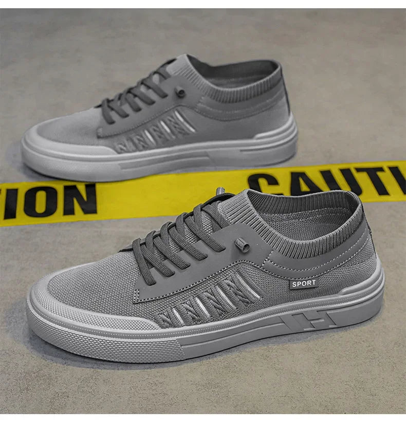 Summer Casual Sneakers for Men Breathable Loafers Lightweight Round Head Solid Colour Non-slip Flats Zapatillas Para Hombres