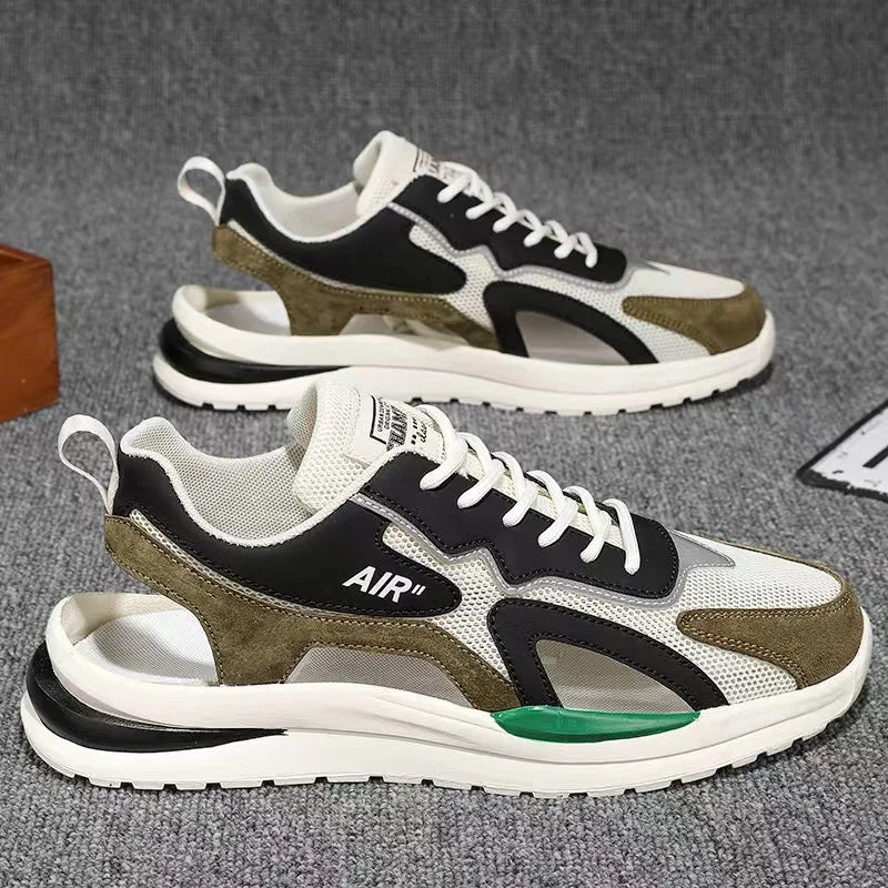 2024 New Summer Sandals Breathable Shoes Sports Anti Slip Men's Drive Mesh Beach Sandals Fashion Men's Sandals