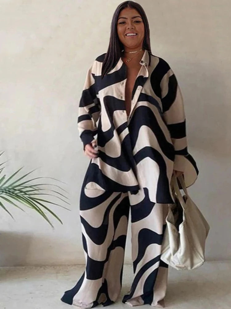 2 Piece Sets Outfits Loose T-shirt Long Pants Casual Elegant Woman Sets Female Fashion Suits Plus Size Free Shipping Wholesale