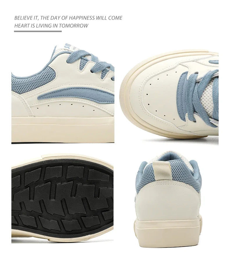 2025 Chunky Sneakers  Autumn Fashion Low Top Lace Up Running Shoes Comfortable Flat Casual Walking Shoes Tenis Masculino