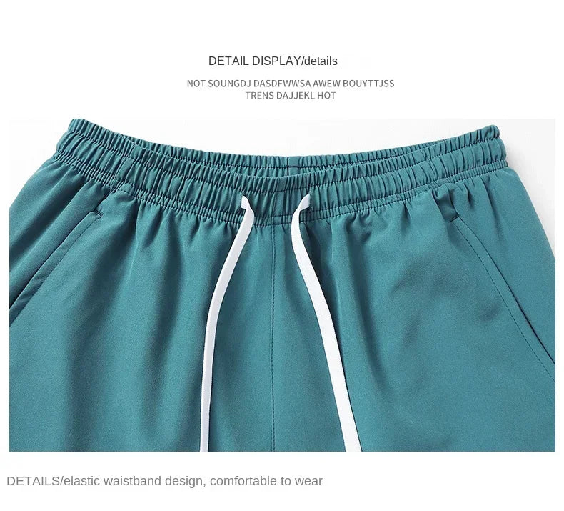 Summer Mens Sports Sweatpants casual Shorts Pockets Basic Solid Color Lightweight Pants Jogging Beach Shorts Men