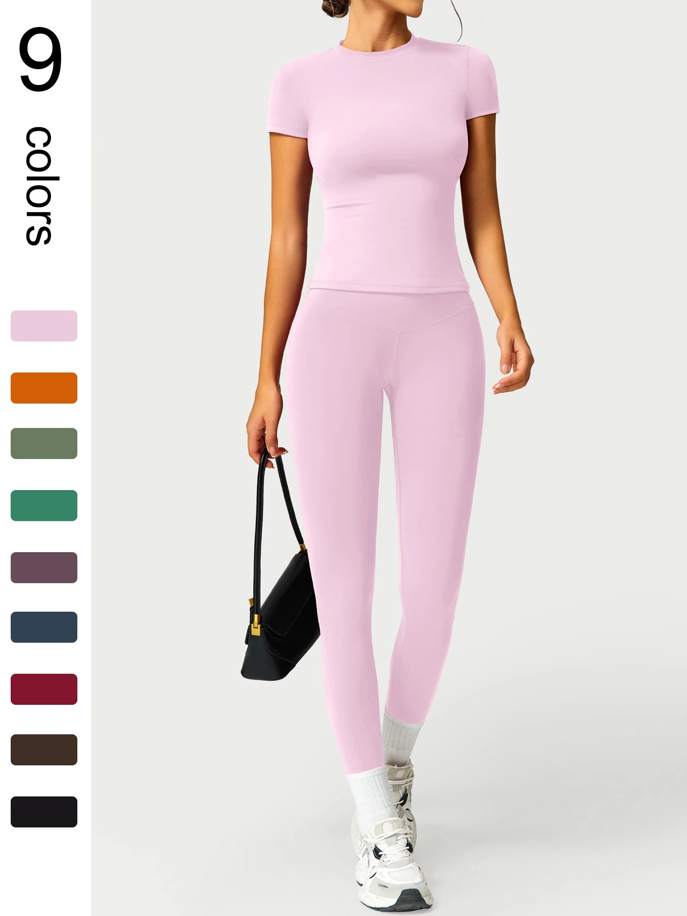 2PCS Yoga Suit Sports Set Women Quick-Drying Gym Set Women Tracksuit Running Workout Long Sleeve Sports Shirt Yoga Clothing