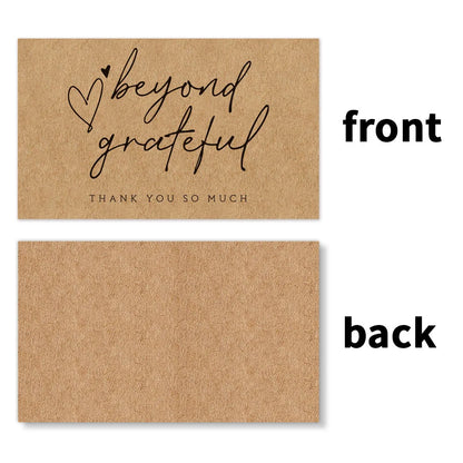 10-30pcs Natural Kraft Paper "beyond grateful" Cards Thank You Card For Small Shop Gift Decoration Card For Small Business Card