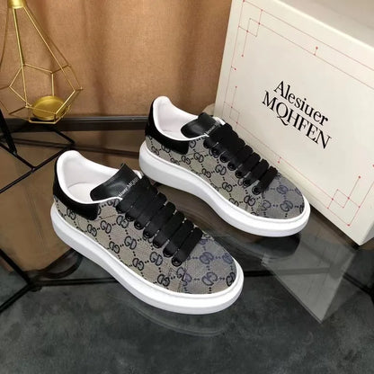2024 Autumn New Versatile Breathable Canvas Shoes Korean Version Trendy Board Shoes Casual Height Increasing Men's Shoes