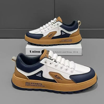 2025 Sneaker Men Designer Sport Shoes Fashion Casual Microfiber Leather Fabric Breathable Height Increased Flat Platform Shoes