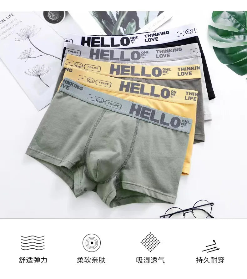 6pieces Mens Underwear Men Cotton Underpants Male Pure Men Panties Shorts Breathable Boxer Shorts Comfortable soft Plus size