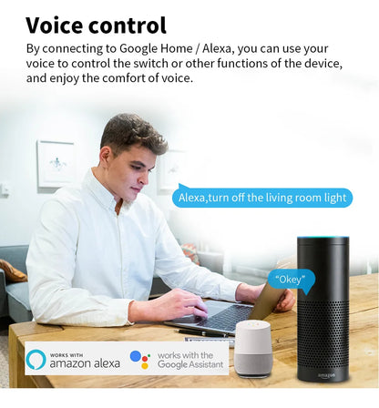 10 Pcs Smart Wi-Fi Switch Work With CozyLife APP Remote & Voice Control (Alexa/Google Home),16A Smart Wi-Fi Power Controller