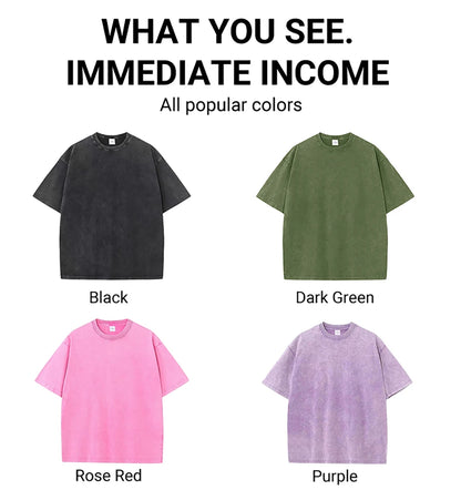 Yosemite National Papk Prints Washed T Shirts Women Cotton T-Shirts Distressed Oversized O-Neck Tops Summer Casual Woman Clothes