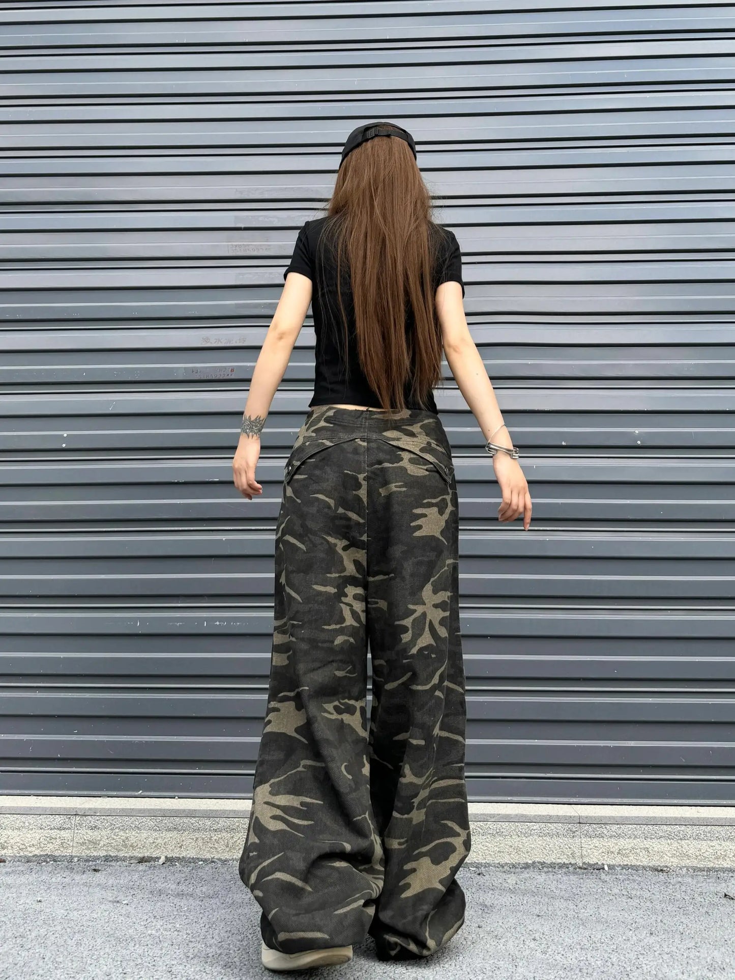 Camouflage Baggy Cargo Pants Women High Rise Trousers Straight Wide Leg Oversize Pants 2024 Summer Aesthetics Vintage Y2K jeans