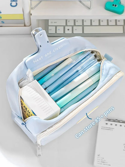 Stylish and Practical Pencil Bag with Large Capacity and Multiple Sections for Stationery Storage Pencil Case Back To School
