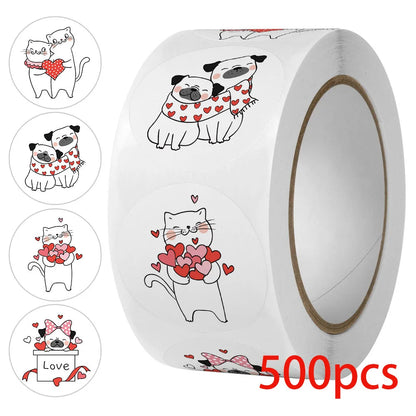 2.5cm Cute Cartoon Round Thank You Gift Labels Creative Children's Reward Stickers Scrapbooking Stationery Sealing Stickers